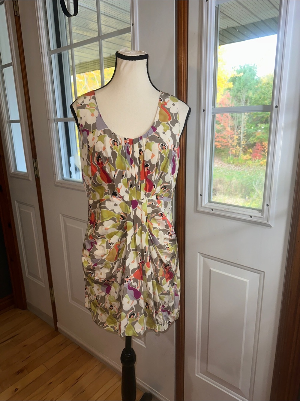 Ted Baker Multicolor Floral Sleeveless Twist-Front Mini Dress